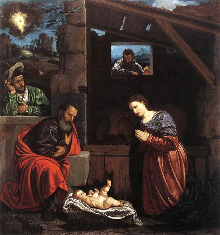 SAVOLDO, Giovanni Girolamo Adoration of the Shepherds sw Germany oil painting art